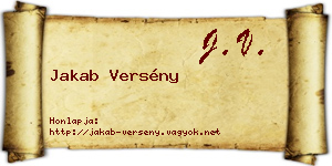 Jakab Versény névjegykártya